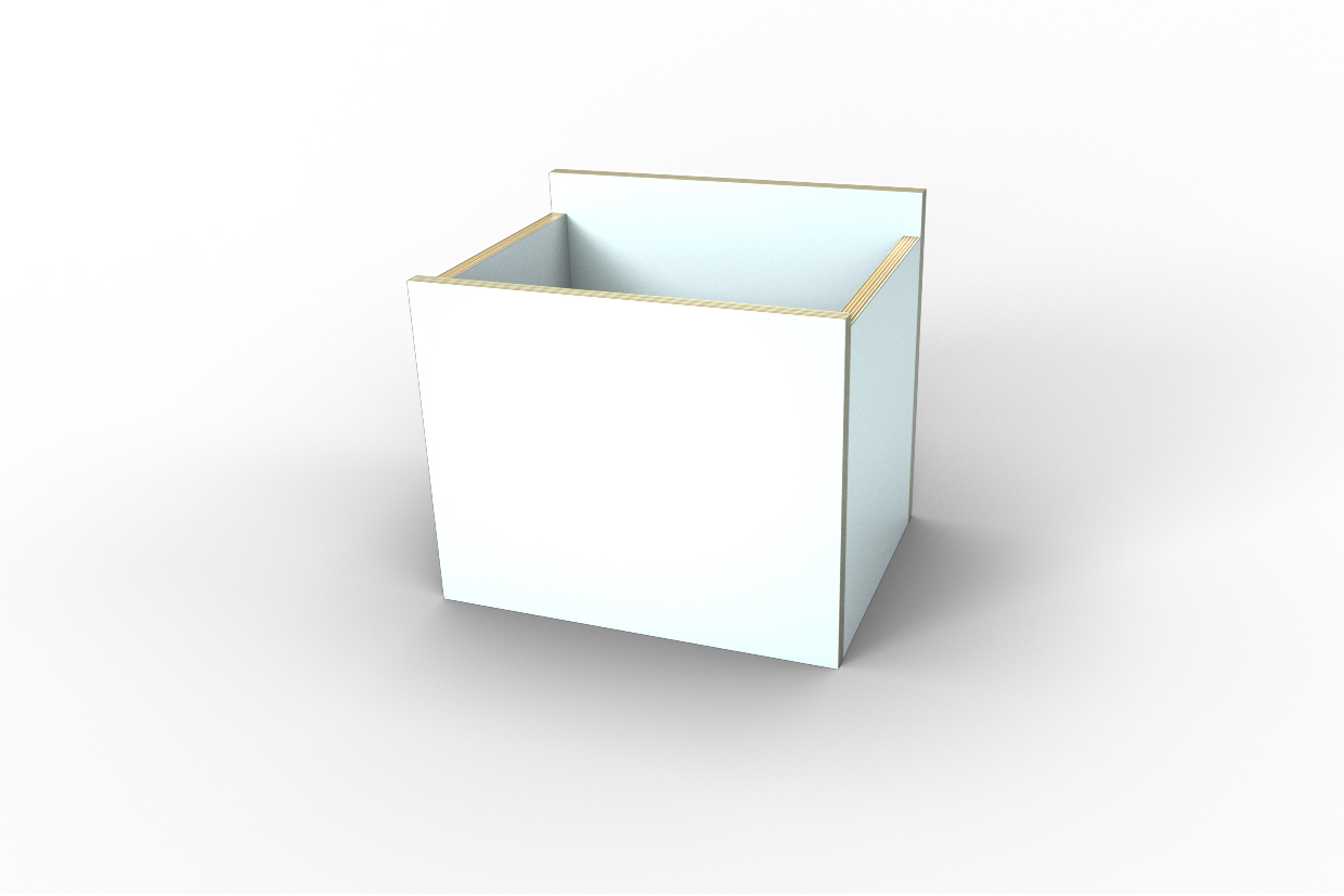 Box, 40 cm hoch – weiß