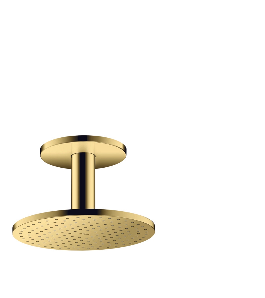 AXOR ShowerSolutions Kopfbrause 250 2jet mit Deckenanschluss Polished Gold Optic, 35297990