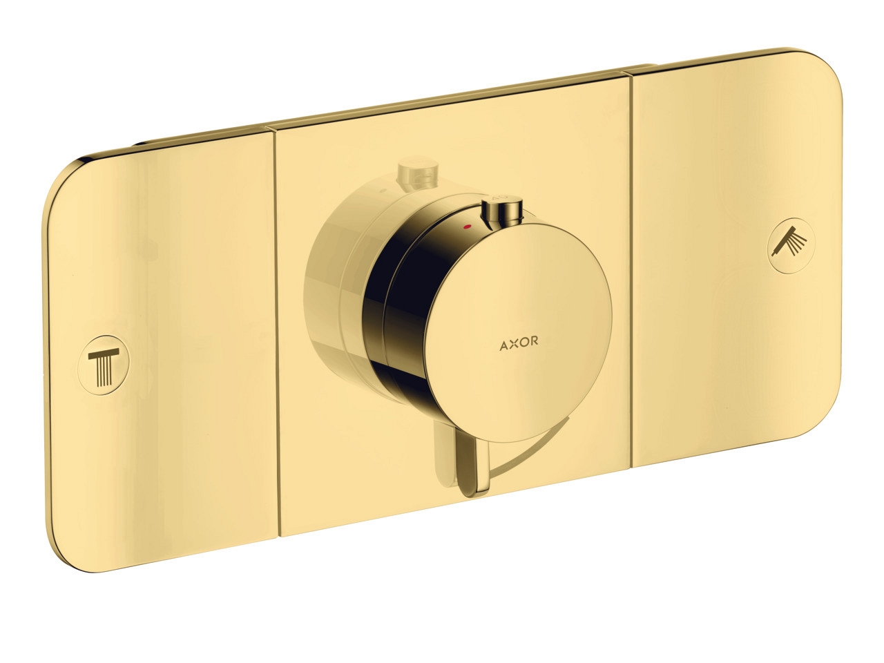 AXOR One Thermostatmodul Unterputz für 2 Verbraucher Polished Gold Optic, 45712990