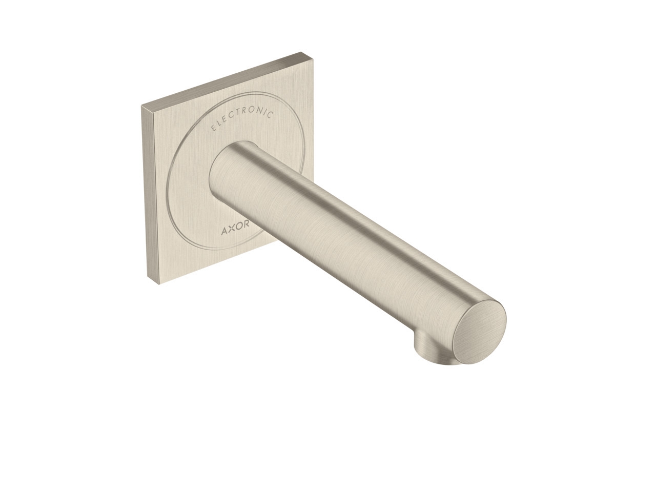 AXOR Uno Elektronik-Waschtischmischer Unterputz für Wandmontage mit Auslauf 161 mm Brushed Nickel, 45110820