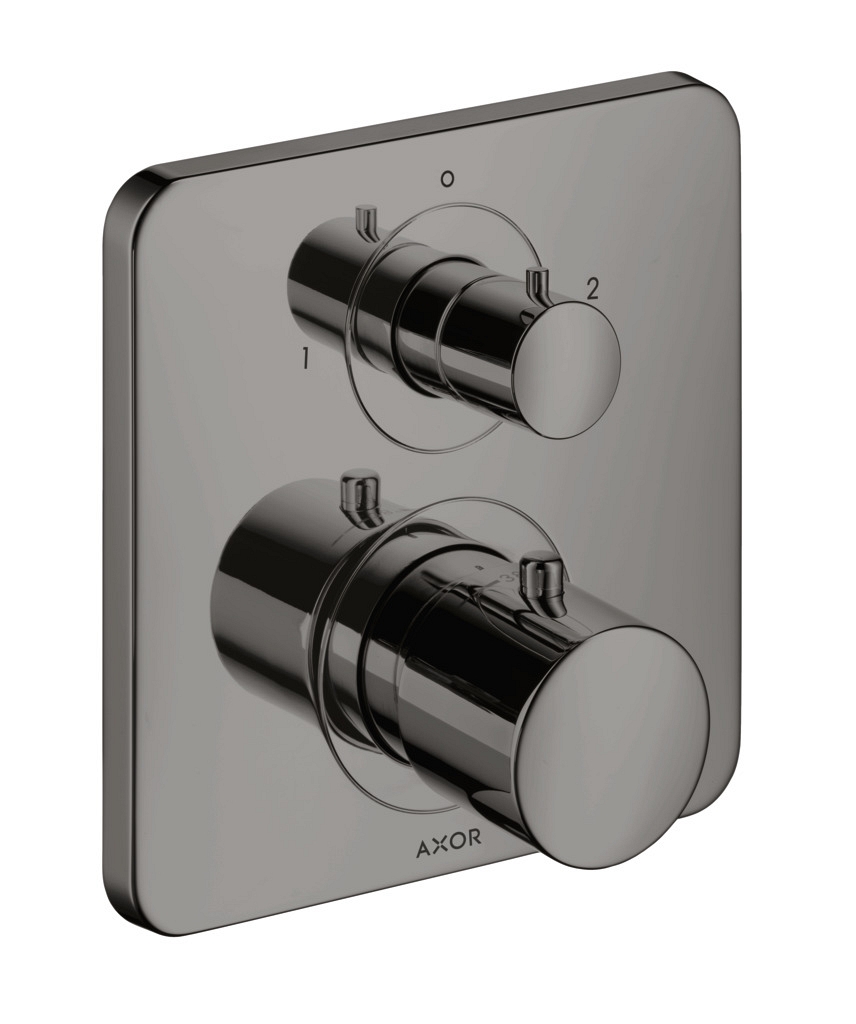 AXOR Citterio M Thermostat Unterputz mit Ab und Umstellventil Polished Black Chrome, 34725330