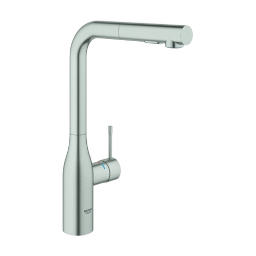 GROHE Einhand-Spültischbatterie Essence Einlochmontage herausziehbare Dual Spülbrause eigensicher Professional Edition supersteel, 30504DC0