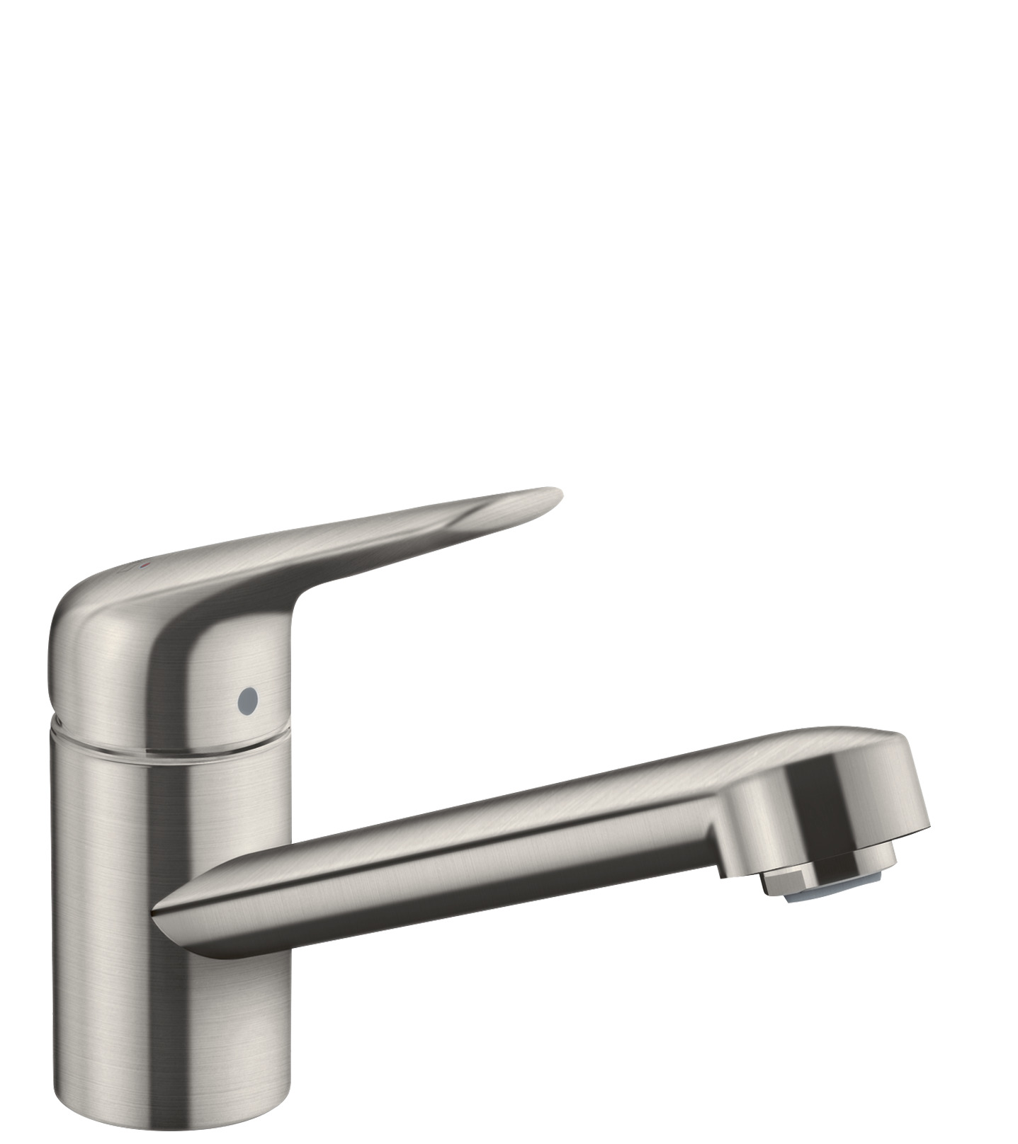 Hansgrohe Focus M42 Armatur Wasserhahn Einhebel-Küchenmischer 100, 1jet Edelstahl Finish