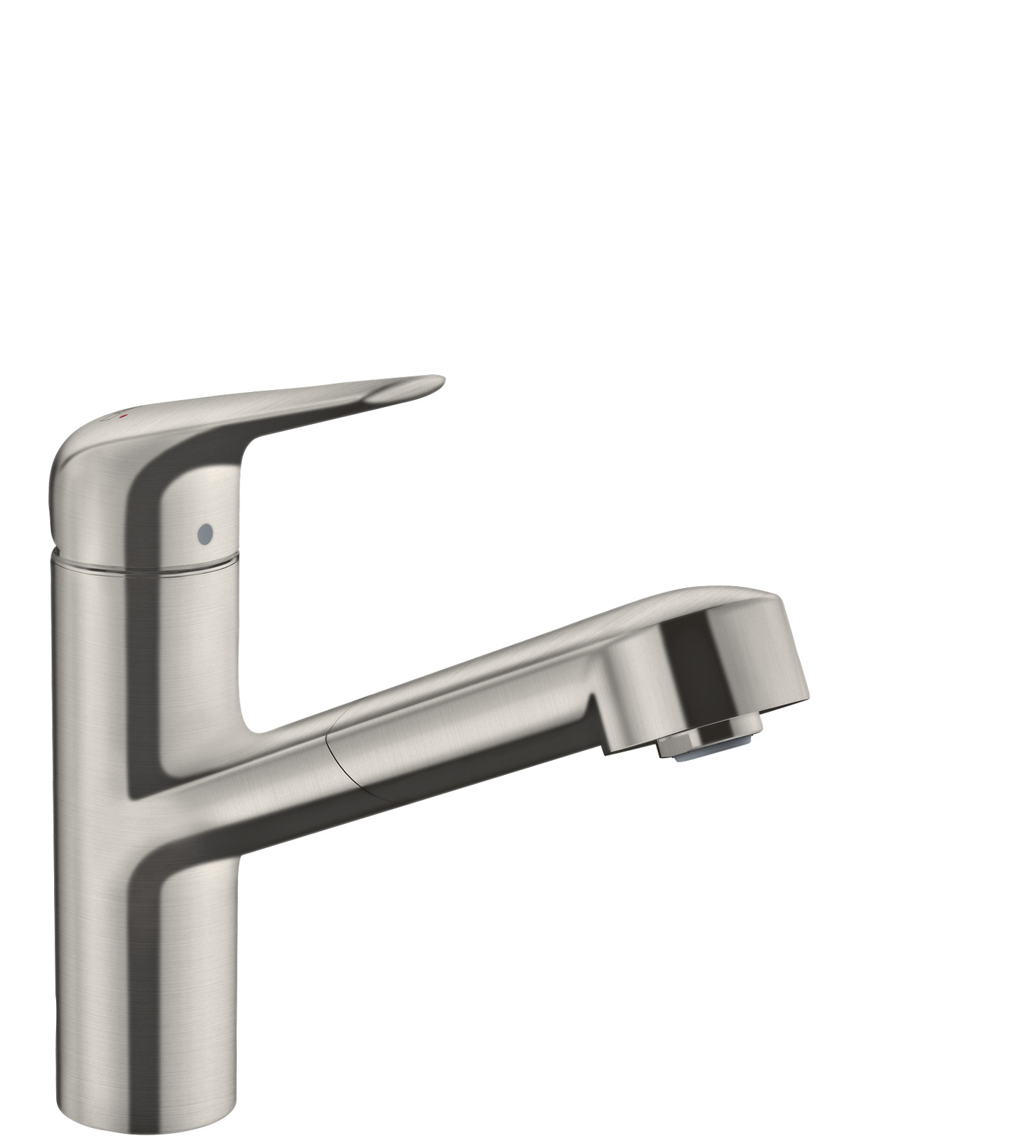 Hansgrohe Focus M42 Armatur Wasserhahn Einhebel-Küchenmischer 150, Ausziehauslauf, 1jet Edelstahl Finish