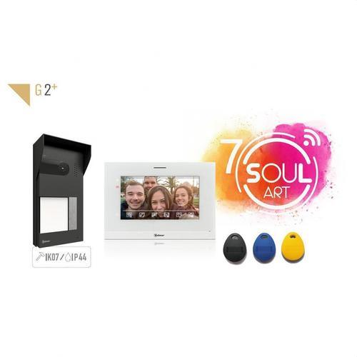 Video-Türsprechanlagen-Set für 1 Wohnung mit WLAN Golmar Soul S5110/ART 7W