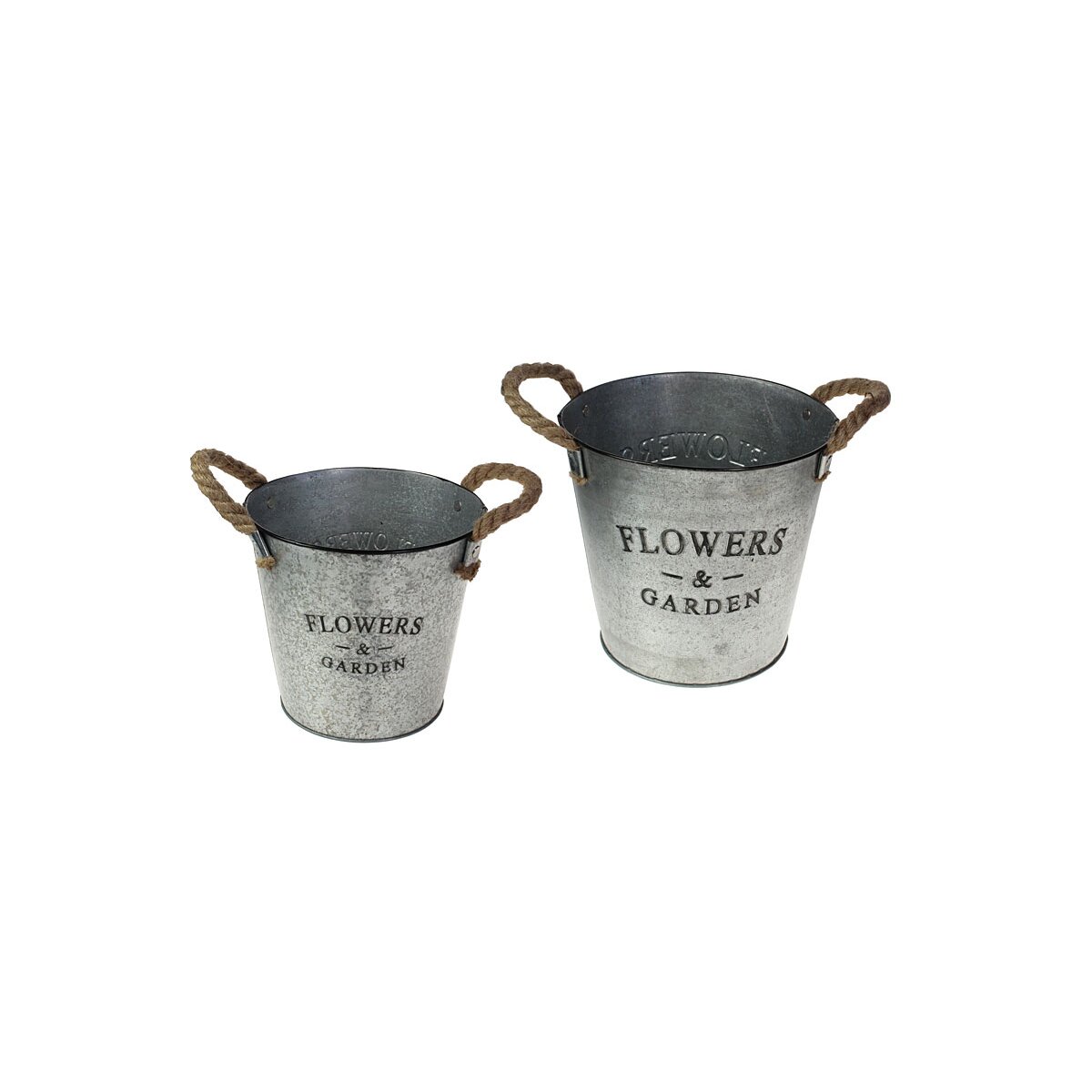 Zinkeimer FLOWERS & GARDEN 19 cm Blecheimer Metalleimer Deko-Eimer